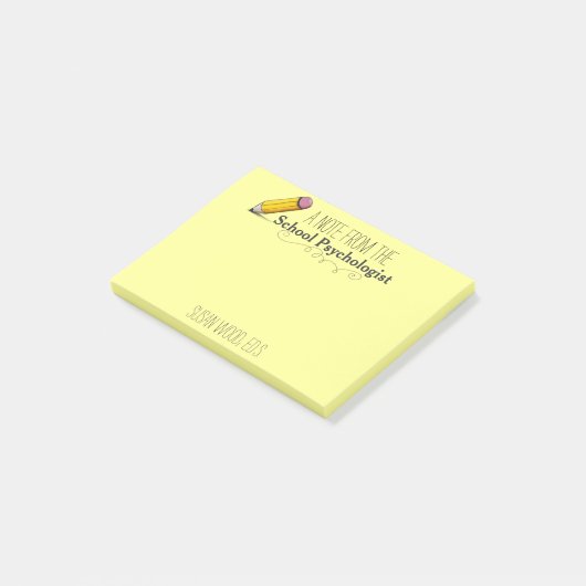 Post-it® Note du Courrier-it® du psychologue fait sur (Incliné)