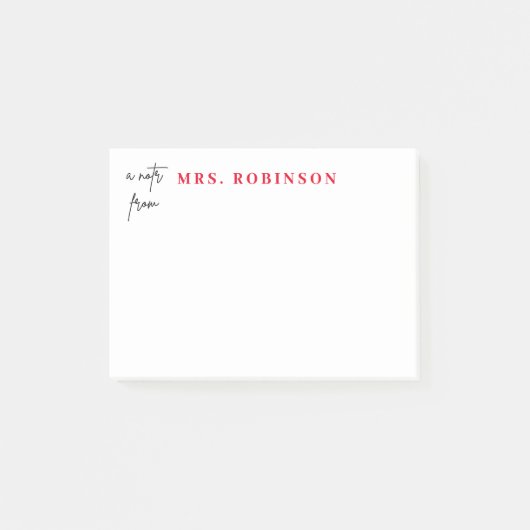 Post-it® Note Du Crayon De L'Enseignant Post-it Note (Devant)