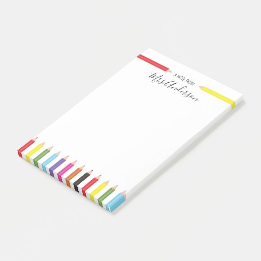 Post-it® Note du professeur Rainbow Pencils (Incliné)