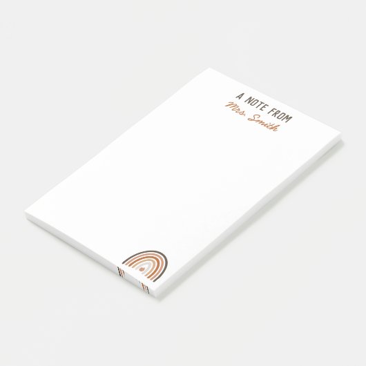 Post-it® Note D'Un Professeur Boho Rainbow Post-it (Incliné)