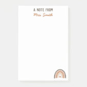 Post-it® Note D'Un Professeur Boho Rainbow Post-it (Devant)