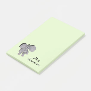 Post-it Note - Eléphant et nom du bébé