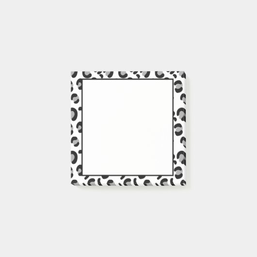 Post-it® Note Empreinte de léopard à neige (Devant)