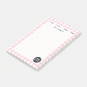 Post-it® Note En vichy Mitzvah rose (Incliné)