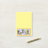 Post-it Note - Groupe d'animaux jouets dans un cad (Sur un bureau)