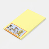 Post-it Note - Groupe d'animaux jouets dans un cad (Incliné)