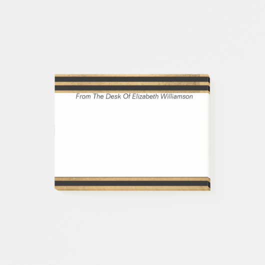 Post-it® Note moderne simple de bureau de monogramme de (Devant)