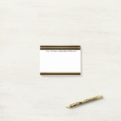 Post-it® Note moderne simple de bureau de monogramme de (Sur un bureau)