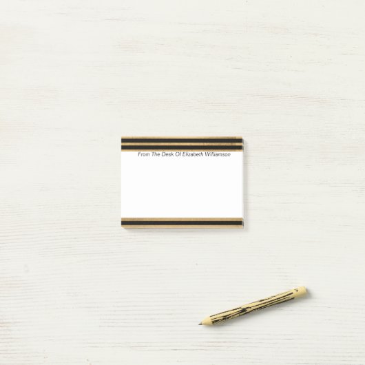 Post-it® Note moderne simple de bureau de monogramme de (Sur un bureau)