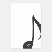 Post-it® Note musicale noire et blanche de monogramme fait (Devant)