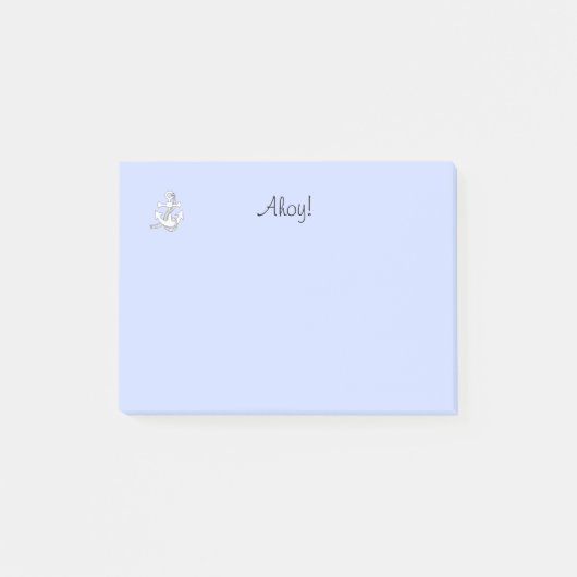 Post-it® Note Pad - Ahoy with Anchor (Devant)