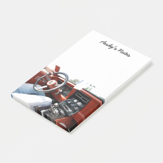 Post-it® Note Pad avec 1981 Corvette Car Intérieur (Incliné)