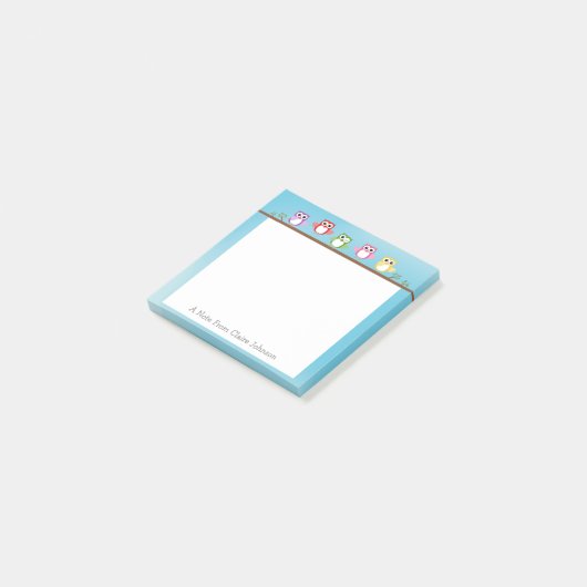 Post-it® Note personnalisée de la Chouette Cute (Incliné)
