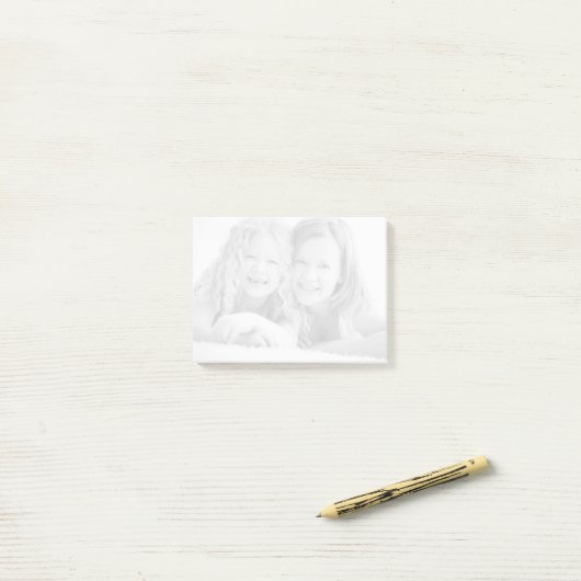 Post-it® Note photo personnalisée (Sur un bureau)