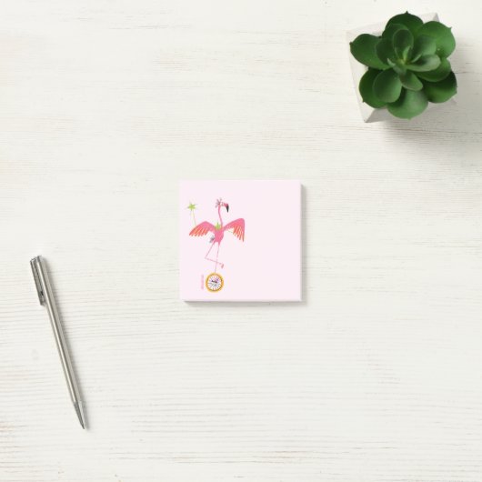 Post-it® Note Post-IT de Flamant rose Unicycle (Bureau)