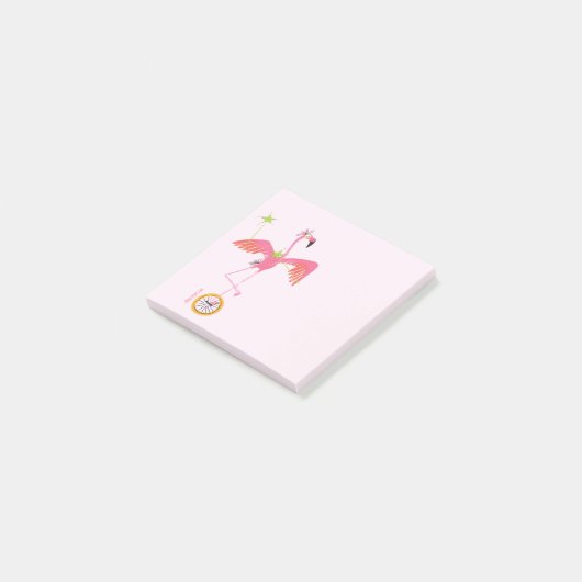 Post-it® Note Post-IT de Flamant rose Unicycle (Incliné)