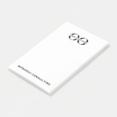 Post-it® Note post-it de marque 4x6 avec logo de l'entrepri (Incliné)