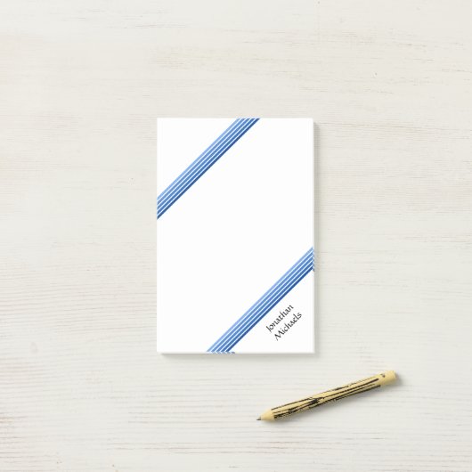 Post-it® Note post-it - Nuances de bleu (Sur un bureau)