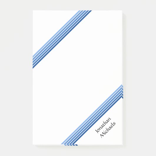 Post-it® Note post-it - Nuances de bleu (Devant)