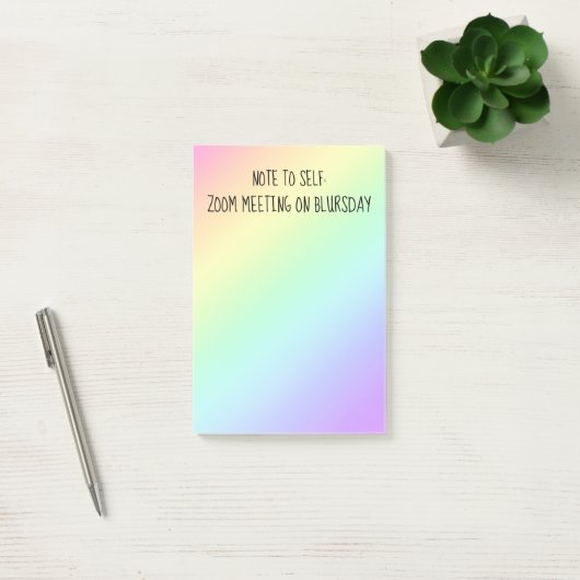 Post-it® "Note pour soi" Funny Rainbow Post-It Notes (Bureau)