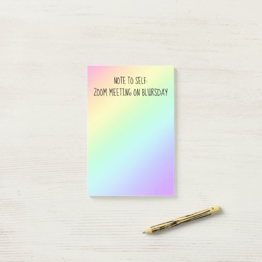 Post-it® "Note pour soi" Funny Rainbow Post-It Notes (Sur un bureau)