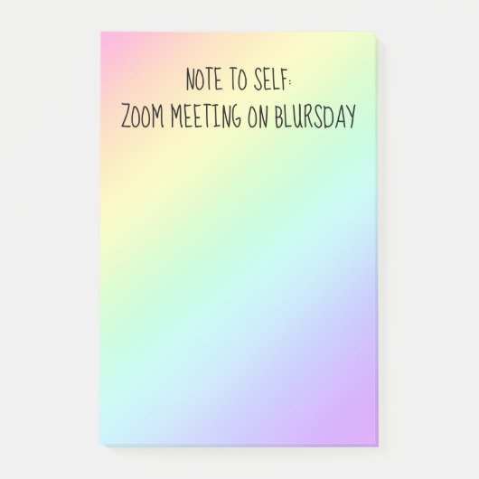 Post-it® "Note pour soi" Funny Rainbow Post-It Notes (Devant)