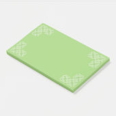 Post-it® Note (XL) - Coins en treillis sur Lime Green (Incliné)