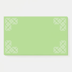 Post-it® Note (XL) - Coins en treillis sur Lime Green