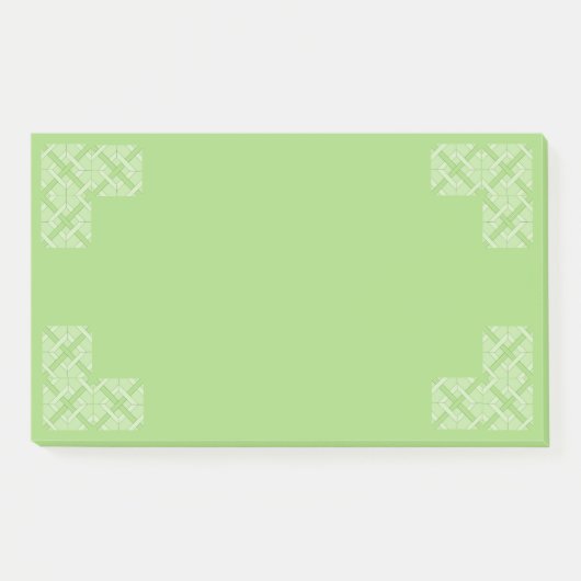 Post-it® Note (XL) - Coins en treillis sur Lime Green (Devant)