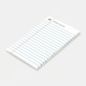 Post-it® Notebook Paper White Add Your Name & Initial (Incliné)