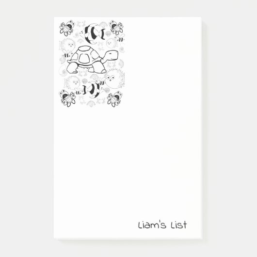 Post-it Noteert het Kleurschildpadden Vis Post-it® Notes (Voorkant)