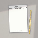 Post-it® Notep de calligraphie de script blanc simple<br><div class="desc">Customiser facilement le texte de calligraphie en arrangeant des swashes pour se connecter aux lettres de première et dernière. Si vous avez besoin d'aide, n'hésitez pas à me contacter ! Pour plus de matériel marketing de mise en correspondance, de conception personnalisée ou de demande de logo, veuillez me contacter à...</div>