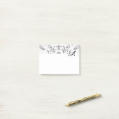 Post-it Notepad Damask noir et blanc Personnalisé (Sur un bureau)