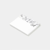 Post-it Notepad Damask noir et blanc Personnalisé (Incliné)