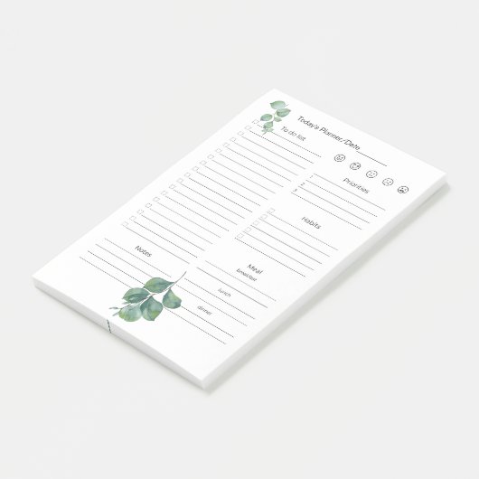 Post it Notes 4"x6" Dagelijkse Doelstellingen, Pla (Schuin)