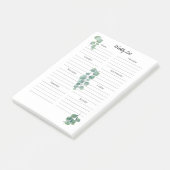 Post it Notes 4"x6" Greenery Leaves Weekly List (Schuin)