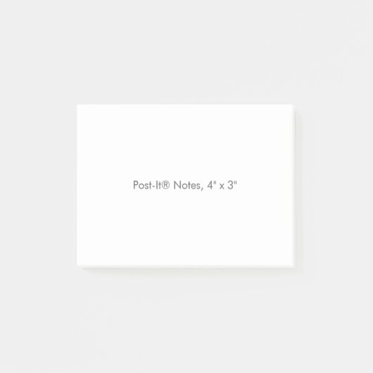 Post-It® Notes, 4" x 3" (Devant)
