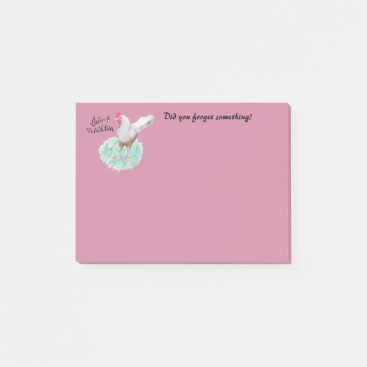 Post-it® notes 4 x 3 Lulu de Chicken Reminders (Voorkant)