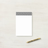 Post-it® Notes à carreaux noir et blanc  (Sur un bureau)