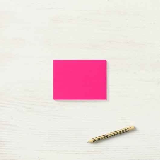 Post-it® Notes à collants roses Neon - Commandes personnali (Sur un bureau)