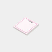Post-it® Notes à motif gingham rose pastel mignon (Incliné)