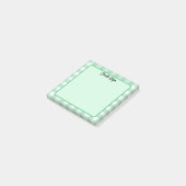 Post-it® Notes à motif gingham vert pastel mignon (Incliné)