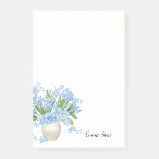 Post-it-Notes-Aangepaste naam met bloemen Post-it® Notes (Voorkant)