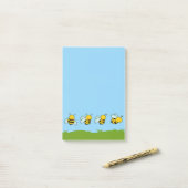 Post-It Notes Abeilles Heureuses (Sur un bureau)
