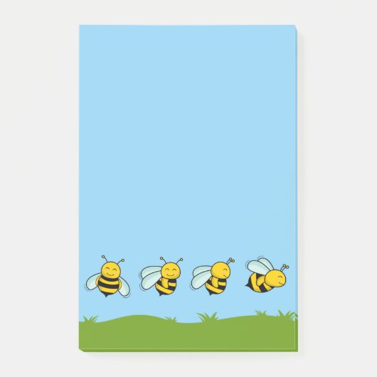Post-It Notes Abeilles Heureuses (Devant)