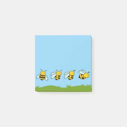 Post-It Notes Abeilles Heureuses (Devant)