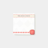 Post-it® Notes adhésives Apple avec nom personnalisé de l'e (Devant)