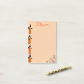 Post-it® Notes adhésives citrouille bon Halloween (Sur un bureau)