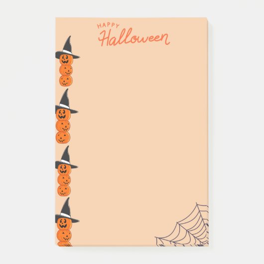 Post-it® Notes adhésives citrouille bon Halloween (Devant)