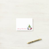 Post-it® Notes adhésives de Noël Gnome avec Cadeau (Sur un bureau)